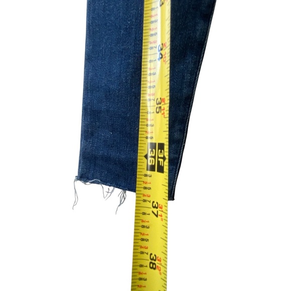 FRAME Denim Saxon Wash High Rise  Le Skinny Distressed Raw Edge Jeans SZ 25 - Picture 5 of 13